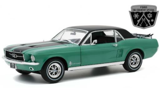 Coche miniatura Ford Mustang 1/18 Greenlight Ski Country Special metalico verde/matt-negro 1967 mit Dachgepäckträger Ford Mustang 1/18 Greenlight Ski Country Special metalico verde/matt-negro 1967 mit Dachgepäckträger coche miniatura
