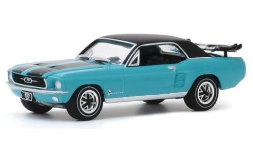 Ford Mustang 1/64 Greenlight Ski Country Special türkis/matt-negro 1967 coche miniatura
