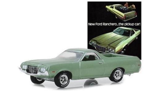 Coche miniatura Ford Ranchero 1/64 Greenlight metalico verde 1972 Ford Ranchero 1/64 Greenlight metalico verde 1972 coche miniatura