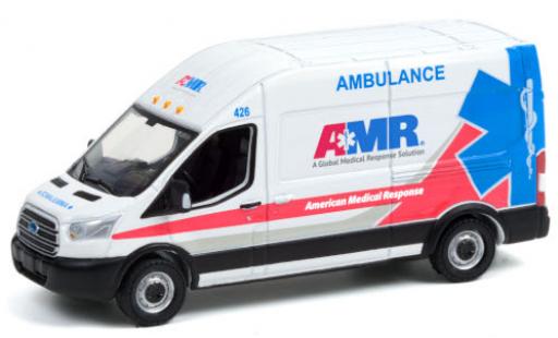 Ford Transit 1/64 Greenlight LWB HD AMR - American Medical Response 2019 coche miniatura