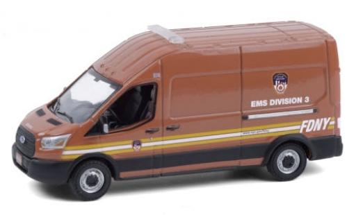 Ford Transit 1/64 Greenlight LWB High Roof F.D.N.Y. - EMS Division 3 2019 coche miniatura