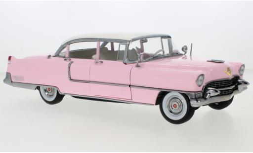 Cadillac Fleetwood 1/18 Greenlight Series 60 rosa/blanco 1955 coche miniatura