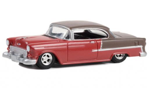 Coche miniatura Chevrolet Bel Air 1/64 Greenlight Bel air gris/rouge foncé 1955 Chevrolet Bel Air 1/64 Greenlight Bel air gris/rouge foncé 1955 coche miniatura