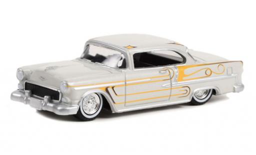 Coche miniatura Chevrolet Bel Air 1/64 Greenlight gris/Dekor 1955 Chevrolet Bel Air 1/64 Greenlight gris/Dekor 1955 coche miniatura