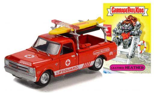 Coche miniatura Chevrolet C-10 1/64 Greenlight rojo Garbage Pail Kids - Leather Heather 1968 Chevrolet C-10 1/64 Greenlight rojo Garbage Pail Kids - Leather Heather 1968 coche miniatura