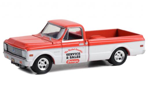 Coche miniatura Chevrolet C-10 1/64 Greenlight rouge/blanche 1972 Chevrolet C-10 1/64 Greenlight rouge/blanche 1972 coche miniatura
