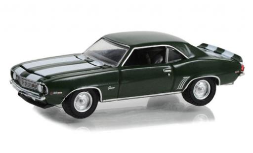 Chevrolet Camaro 1/64 Greenlight Z/28 verde foncé/blanche 1969 coche miniatura