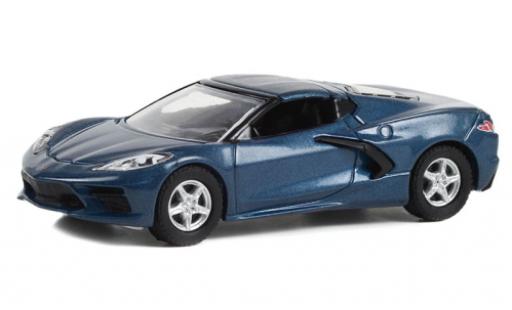 Chevrolet Corvette 1/64 Greenlight (C8) Stingray 1LT metallise azul 2020 coche miniatura