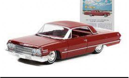 Coche miniatura Chevrolet Impala 1/64 Greenlight Sport Coupe rouge foncé 1963 Chevrolet Impala 1/64 Greenlight Sport Coupe rouge foncé 1963 coche miniatura