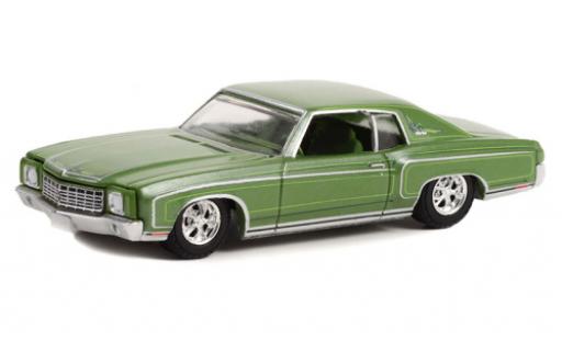 Coche miniatura Chevrolet Monte Carlo 1/64 Greenlight metallise verde 1970 Chevrolet Monte Carlo 1/64 Greenlight metallise verde 1970 coche miniatura