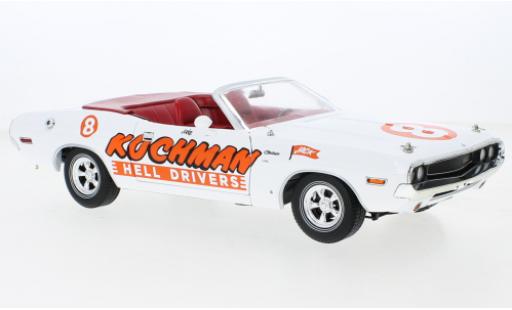Coche miniatura Dodge Challenger 1/18 Greenlight Convertible blanco Kochman Hell Drivers 1970 Dodge Challenger 1/18 Greenlight Convertible blanco Kochman Hell Drivers 1970 coche miniatura