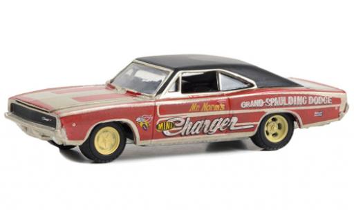 Coche miniatura Dodge Charger 1/64 Greenlight M. Norms Mini 1968 Dodge Charger 1/64 Greenlight M. Norms Mini 1968 coche miniatura