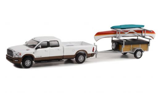 Coche miniatura Dodge RAM 1/64 Greenlight 2500 limited Longhorn blanche 2022 Dodge RAM 1/64 Greenlight 2500 limited Longhorn blanche 2022 coche miniatura