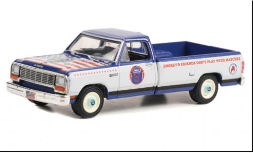 Coche miniatura Dodge RAM 1/64 Greenlight D-150 metallise azul/beige Smokey Bear 1989 Dodge RAM 1/64 Greenlight D-150 metallise azul/beige Smokey Bear 1989 coche miniatura