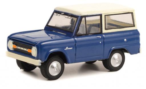 Coche miniatura Ford Bronco 1/64 Greenlight azul/beige 1966 Ford Bronco 1/64 Greenlight azul/beige 1966 coche miniatura