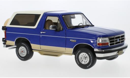 Coche miniatura Ford Bronco 1/18 Greenlight Eddie fermier Edition azul/beige 1996 Ford Bronco 1/18 Greenlight Eddie fermier Edition azul/beige 1996 coche miniatura