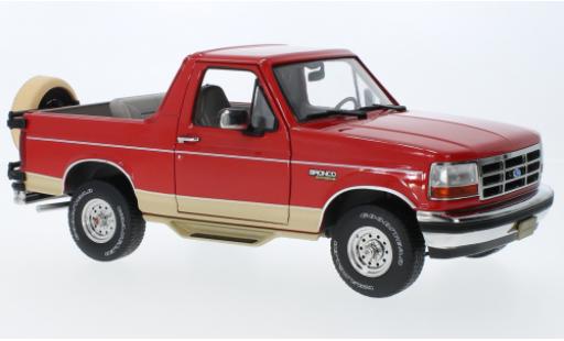Coche miniatura Ford Bronco 1/18 Greenlight Eddie fermier Edition metallise rouge/metallise beige 1994 Ford Bronco 1/18 Greenlight Eddie fermier Edition metallise rouge/metallise beige 1994 coche miniatura