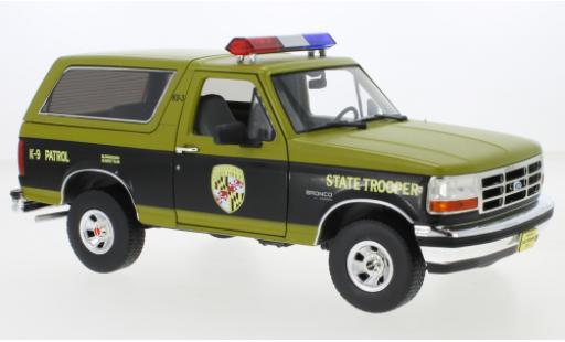 Coche miniatura Ford Bronco 1/18 Greenlight Maryland State Police 1996 Ford Bronco 1/18 Greenlight Maryland State Police 1996 coche miniatura