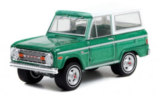 Coche miniatura Ford Bronco 1/64 Greenlight metallise verde/blanco 1977 Ford Bronco 1/64 Greenlight metallise verde/blanco 1977 coche miniatura