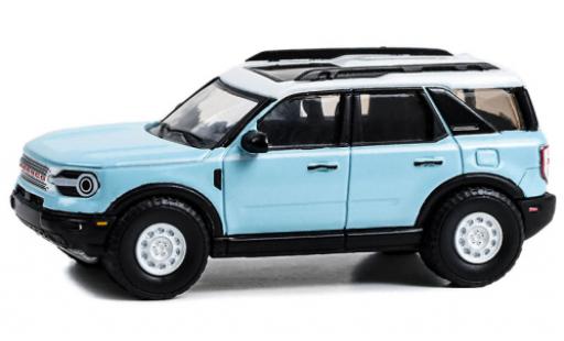 Coche miniatura Ford Bronco 1/64 Greenlight Sport Heritage limited Edition azul clair/blanche 2023 Ford Bronco 1/64 Greenlight Sport Heritage limited Edition azul clair/blanche 2023 coche miniatura