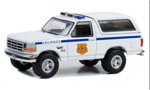 Coche miniatura Ford Bronco 1/64 Greenlight XL FBI Police 1996 Ford Bronco 1/64 Greenlight XL FBI Police 1996 coche miniatura