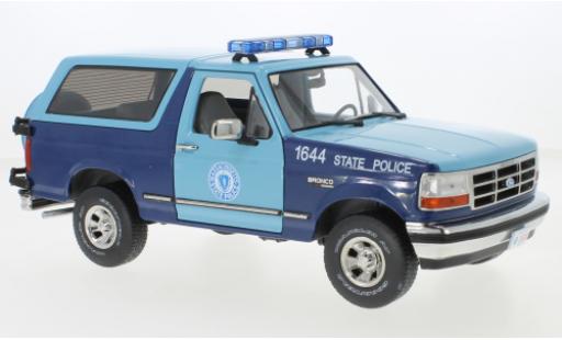 Coche miniatura Ford Bronco 1/18 Greenlight XLT Massachusetts State Police 1996 Ford Bronco 1/18 Greenlight XLT Massachusetts State Police 1996 coche miniatura