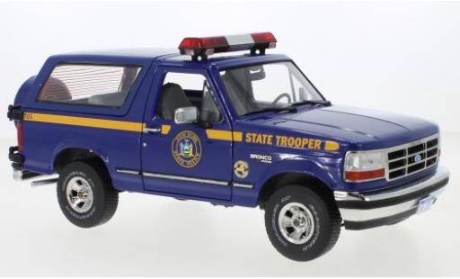 Coche miniatura Ford Bronco 1/18 Greenlight XLT New York State Police 1996 Ford Bronco 1/18 Greenlight XLT New York State Police 1996 coche miniatura