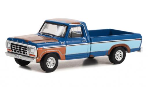 Coche miniatura Ford F-250 1/64 Greenlight azul/azul Yellowstone 1978 Ford F-250 1/64 Greenlight azul/azul Yellowstone 1978 coche miniatura