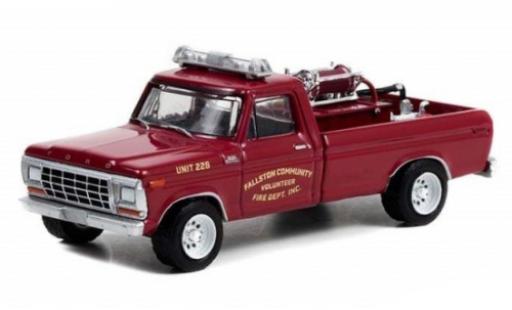 Coche miniatura Ford F-250 1/64 Greenlight Brush Truck Fallston Community Volunteer Fire Department 1978 Ford F-250 1/64 Greenlight Brush Truck Fallston Community Volunteer Fire Department 1978 coche miniatura