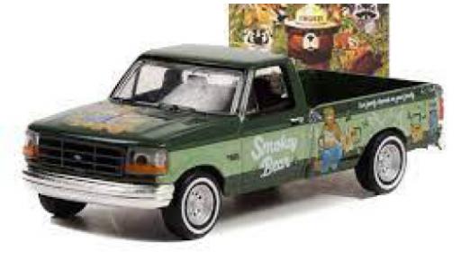 Coche miniatura Ford F-250 1/64 Greenlight vert foncé/la chaux Smokey Bear 1995 Ford F-250 1/64 Greenlight vert foncé/la chaux Smokey Bear 1995 coche miniatura