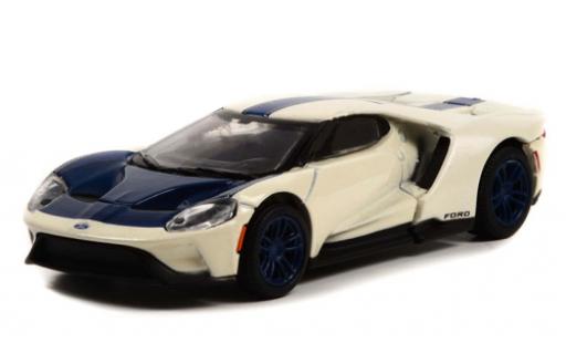 Coche miniatura Ford GT 1/64 Greenlight Heritage Edition blanco/azul 2022 Ford GT 1/64 Greenlight Heritage Edition blanco/azul 2022 coche miniatura