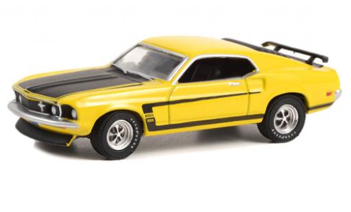 Coche miniatura Ford Mustang 1/64 Greenlight Boss 302 amarillo/negro 1969 Ford Mustang 1/64 Greenlight Boss 302 amarillo/negro 1969 coche miniatura