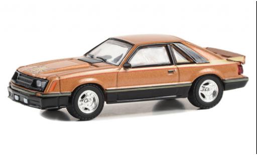 Coche miniatura Ford Mustang 1/64 Greenlight Cobra metallise beige 1980 Ford Mustang 1/64 Greenlight Cobra metallise beige 1980 coche miniatura