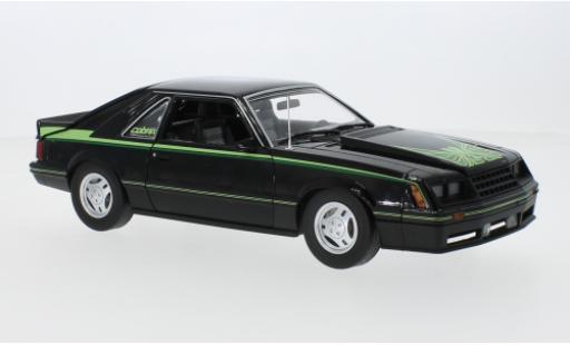Ford Mustang 1/18 Greenlight Cobra negro/Décorer 1980 coche miniatura