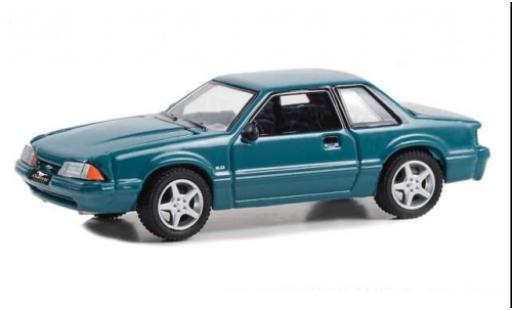 Coche miniatura Ford Mustang 1/64 Greenlight LX 5.0 metallise verde 1992 Ford Mustang 1/64 Greenlight LX 5.0 metallise verde 1992 coche miniatura