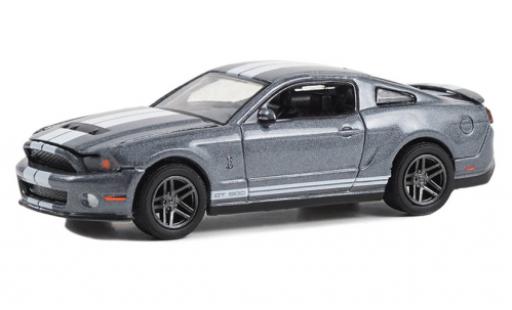 Coche miniatura Shelby GT 500 1/64 Greenlight Ford Mustang metallise gris/blanche 2010 Shelby GT 500 1/64 Greenlight Ford Mustang metallise gris/blanche 2010 coche miniatura