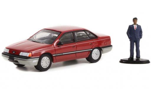 Coche miniatura Ford Taurus 1/64 Greenlight rojo 1989 Ford Taurus 1/64 Greenlight rojo 1989 coche miniatura