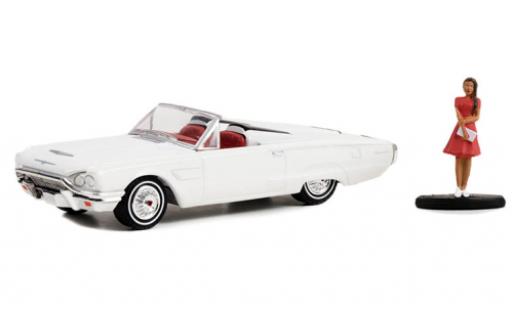 Coche miniatura Ford Thunderbird 1/64 Greenlight Convertible blanco 1965 Ford Thunderbird 1/64 Greenlight Convertible blanco 1965 coche miniatura