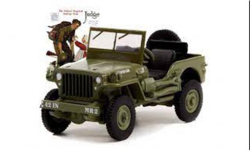 Coche miniatura Jeep Willys 1/64 Greenlight MB matt-oliv Norman Rockwell 1945 Jeep Willys 1/64 Greenlight MB matt-oliv Norman Rockwell 1945 coche miniatura