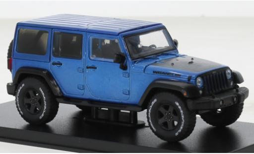 Jeep Wrangler 1/43 Greenlight Unlimited Black Bear Edition metallise azul 2016 coche miniatura