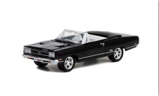Coche miniatura Plymouth GTX 1/64 Greenlight Convertible negro 1969 Plymouth GTX 1/64 Greenlight Convertible negro 1969 coche miniatura