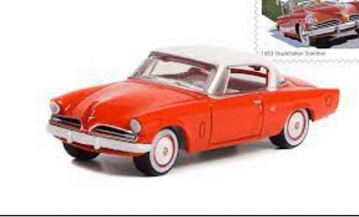Studebaker Starliner 1/64 Greenlight rojo/blanco 1953 coche miniatura