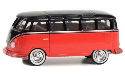 Volkswagen T1 1/64 Greenlight Samba bus rouge/negro 1956 coche miniatura