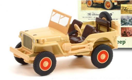 Coche miniatura Jeep Willys 1/64 Greenlight MB beige 1945 Jeep Willys 1/64 Greenlight MB beige 1945 coche miniatura