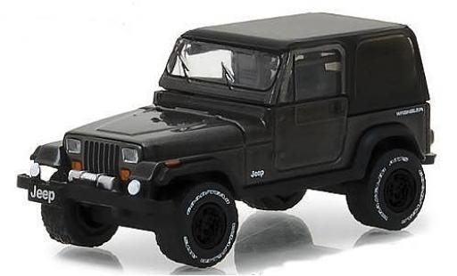 Jeep Wrangler 1/64 Greenlight metalico gris 1990 coche miniatura