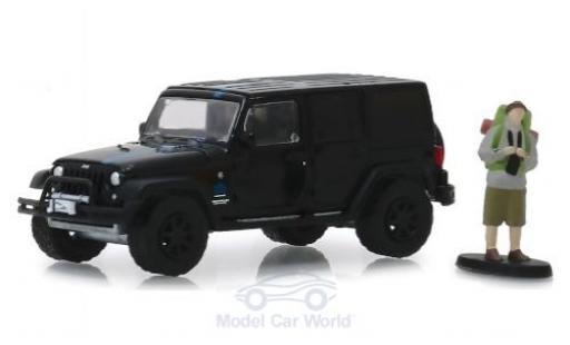 Coche miniatura Jeep Wrangler 1/64 Greenlight Unlimited 2012 mit Backpacker-Figur Jeep Wrangler 1/64 Greenlight Unlimited 2012 mit Backpacker-Figur coche miniatura