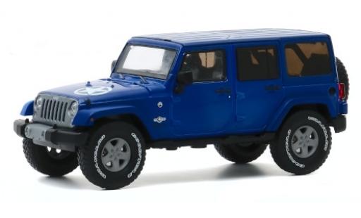 Coche miniatura Jeep Wrangler 1/43 Greenlight Unlimited Freedom Edition azul/Dekor 2013 Jeep Wrangler 1/43 Greenlight Unlimited Freedom Edition azul/Dekor 2013 coche miniatura