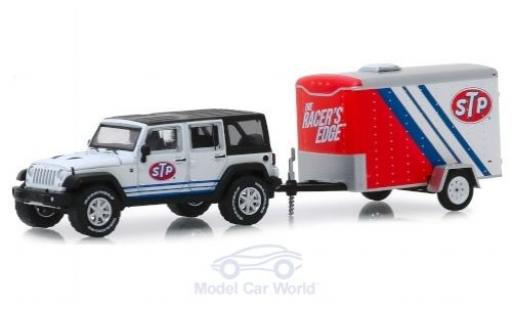 Coche miniatura Jeep Wrangler 1/64 Greenlight Unlimited STP 2015 mit Transportanhänger Jeep Wrangler 1/64 Greenlight Unlimited STP 2015 mit Transportanhänger coche miniatura