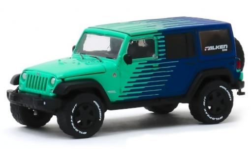 Jeep Wrangler 1/64 Greenlight Unlimited türkis/azul Falken Tires 2017 coche miniatura