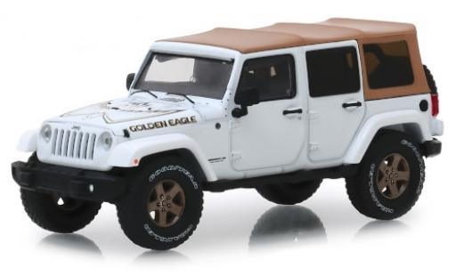 Coche miniatura Jeep Wrangler 1/43 Greenlight Unlimited blanco/Dekor Golden Eagle 2018 Jeep Wrangler 1/43 Greenlight Unlimited blanco/Dekor Golden Eagle 2018 coche miniatura